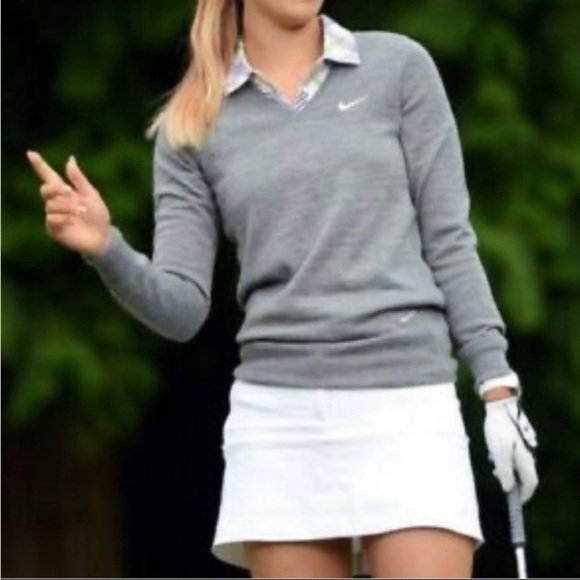 Nike Golf light tan Tour Performance Dri-Fit Golf Skirt sz 14 - Picture 1 of 11